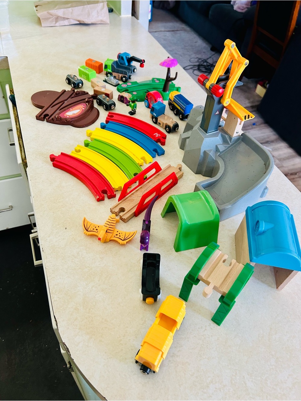Huge lot of Brio / Hape Wooden Train Playset with accessories